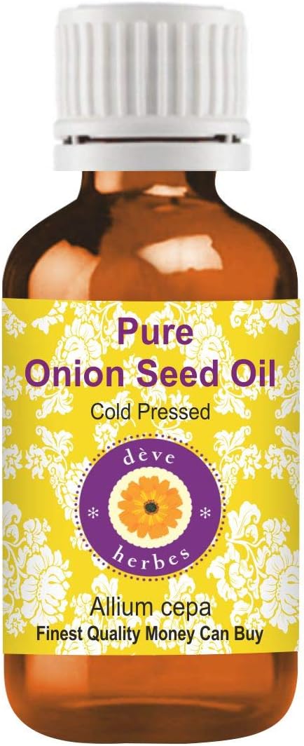Deve Herbes Onion Seed Oil (Allium cepa) | Cold Pressed | Pure | Natural | Undiluted | For Diluting Essential oils | For Hair, Skin & Massage | Non-Sticky| Lightweight| Men & Women | 15ml (0.50 oz)