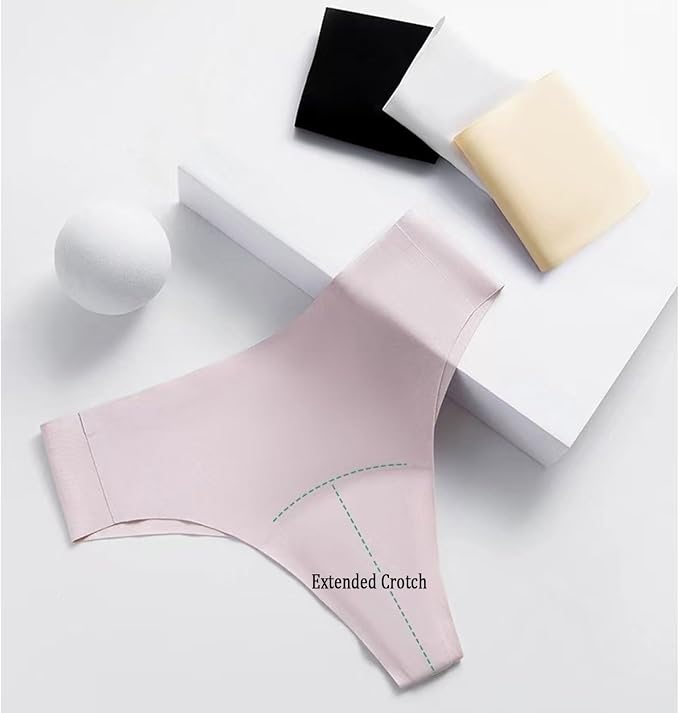Women's Invisible Thong Panty Liners - Camel Toe Cover, Workout G-String Underwear, 4 Pack Concealer for Seamless Comfort & D