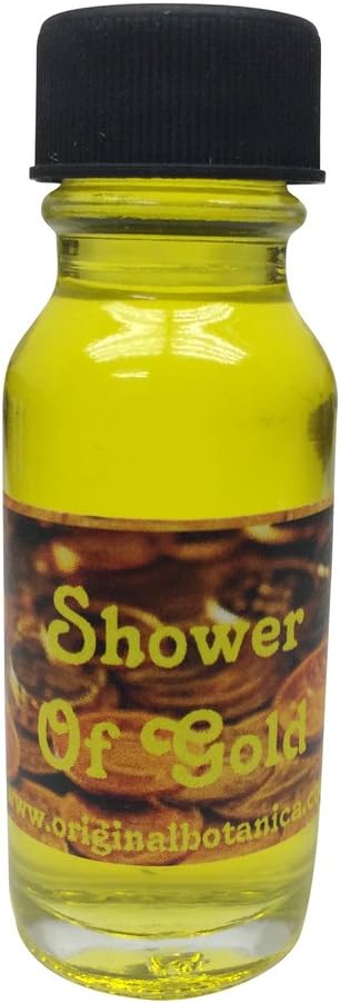 Original Products Shower of Gold Oil for Money, Prosperity, Spiritual Healing Witchcraft Magical Anointing Oils for Spells and Candles Prayer Ritual Cleansing Protection Voodoo Hoodoo