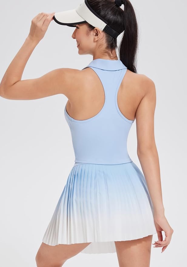 AFZ Golf Outfits for Women Preppy Golf Dress Clothes Athleisure Tennis Skirt and Top Sets