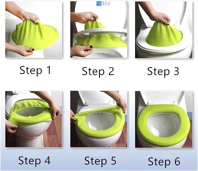 Toilet Seat Cover 3pcs Warm Soft Washable Toilet Seat Cover Mat for Home Decor Closestool Mat Seat Case Toilet Lid Cover(Coffee)