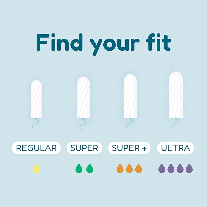 o.b. Tampons, Non-Applicator, Super, Unscented | 40 Count | Pack of 2