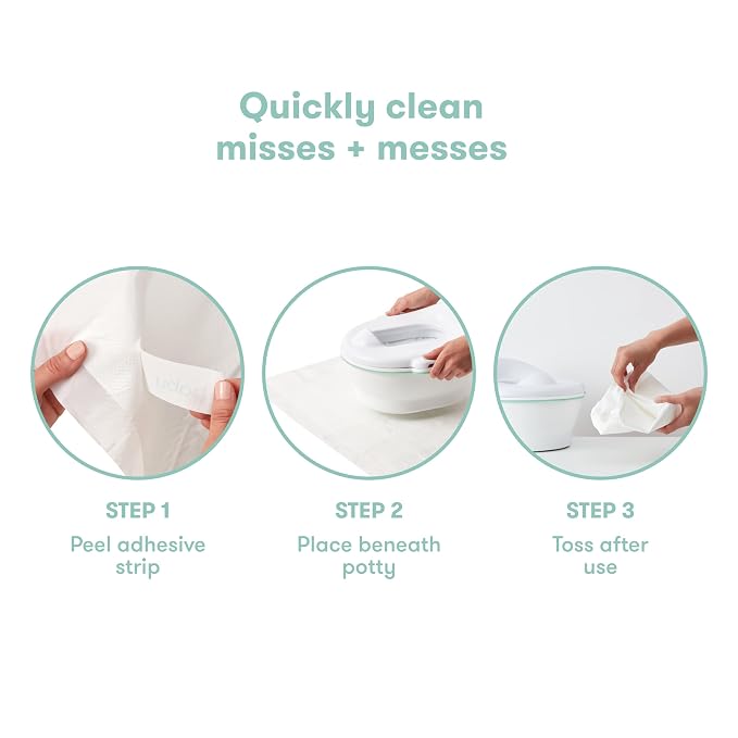 Frida Baby Potty Mess Mats | Disposable, Super-Absorbent Floor Pads for Easy Cleanup (Pack of 2)