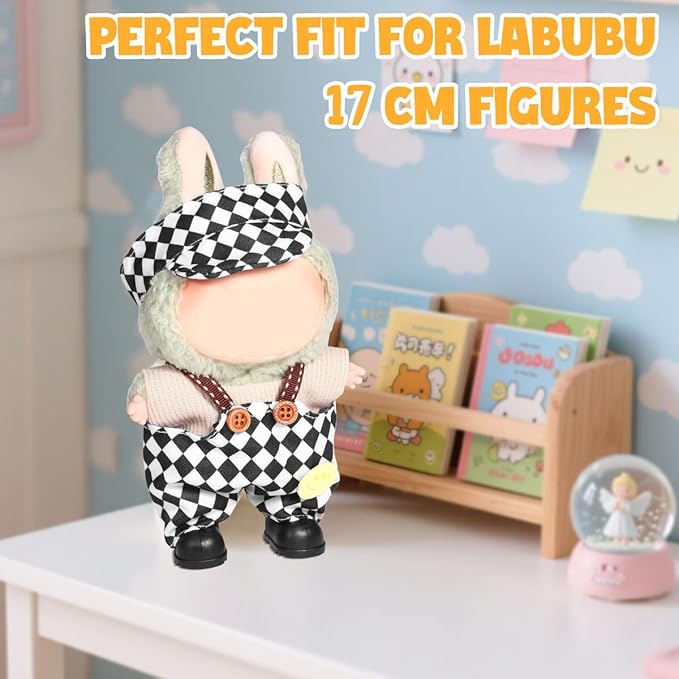 AICase for 17cm Doll Clothes/Outfit,Clothing Set for 17cm Doll,3 Piece Set Hat Clothing,Boys and Girls Stylish Adorable Clothes Accessories _04