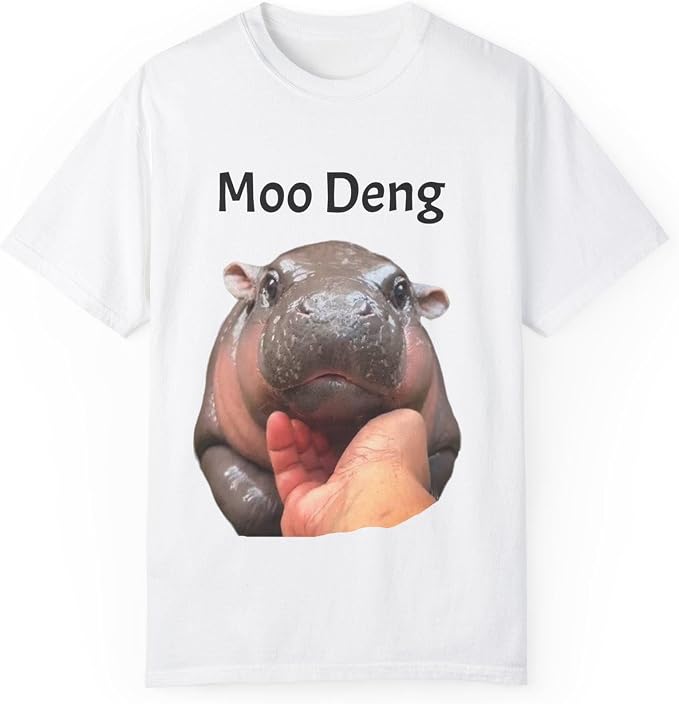 YOUNG GREEN Moo Deng Cute Sweatshirt Moo Deng Bouncy Pig T-Shirt The Cute Baby Hippo Sweatshirt Gift For Womens