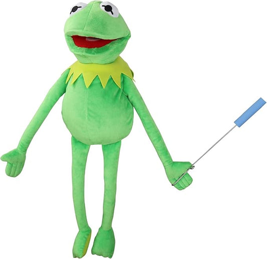Kermit The Frog with Control Rod Metal Puppets Set,The Muppets Show, Puppet Theatre,Soft Plush Frog Puppets Suitable for Kids Role Play Toy - 24 Inches,3 Years +