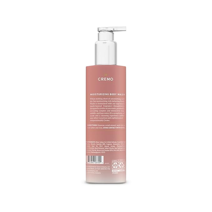 Cremo Wild Iris Musk Skin Moisturizing Body Wash for Women,Notes of Citrus Sorbet,Wild Iris,and Fluffy Musk,16 Fl Oz,(Pack of 2)