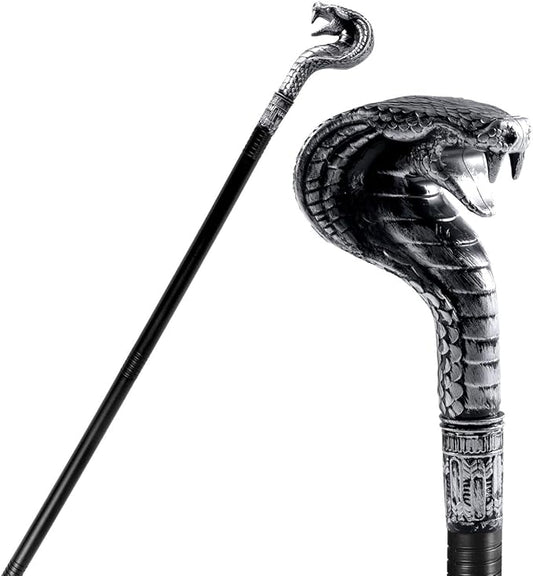 Spooktacular Creations Halloween Walking Cane, Egyptian Snake Staff for Mystical Pharaoh Ancient Themed Dress Up Party