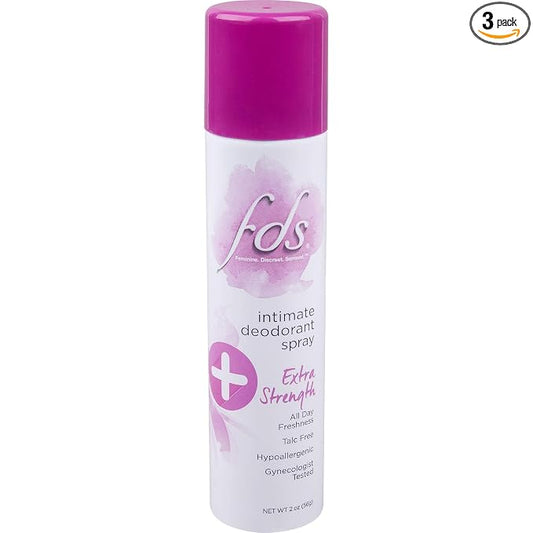 Fds Intimate + Body Dry Spray Deodorant Extra Strength 2 Ounce (Pack of 3)