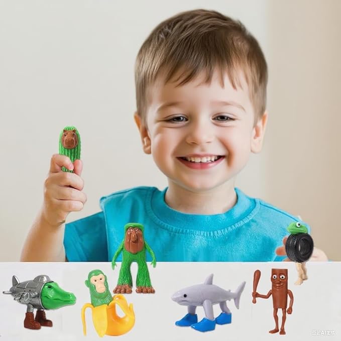 QYN Italian Brainrot Toys Tralalero Tralala Toy Italian Brainrot Meme Shark Figures Toys Collectible Animals Figurine Doll Gifts for Fans