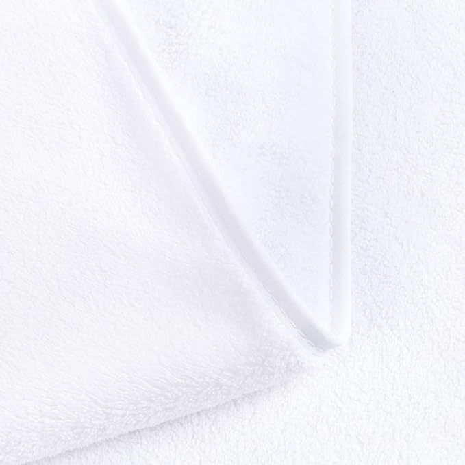 JML Bath Sheet Towel Set, 2 Pack, 35"x70", Large Bath Towels for Adult - Microfiber Fleece - Super Soft, Absorbent, Oversized, Lint-Free for Hotel,Yoga, Sauna, SPA, Hair Wrap, White
