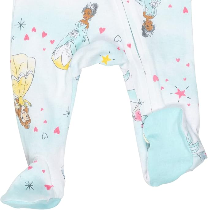 Disney Baby Girls 2 Pack Zip Up Sleep N' Plays Newborn to Infant Sizes (Newborn - 24 Months)
