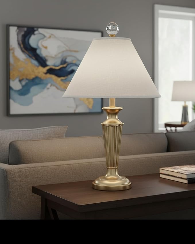 Aspen Creative 32205A Hardback Empire Spider Lamp Shade in Light Grey, 6" Top x 19" Bottom x 12" Slant Height