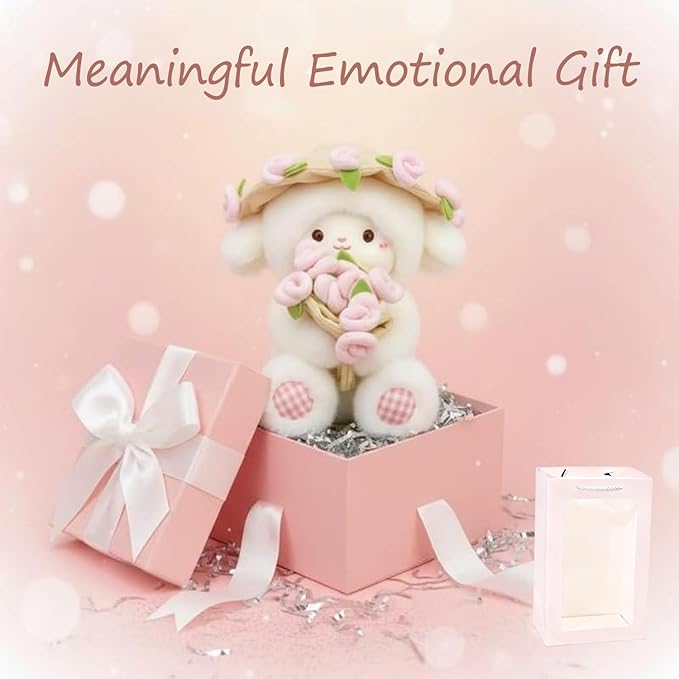 Baby Sheep Bouquet Rose Bouquet Plush Toy, Baby Sheep Bouquet Plush - 2-in-1 Convertible Gift with Detachable Floral Hood, Perfect for Valentine's Day & Birthdays