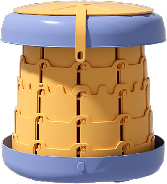 PVC Portable Potty, Children's Foldable Toilet, Baby Travel Urinal (Yellow)
