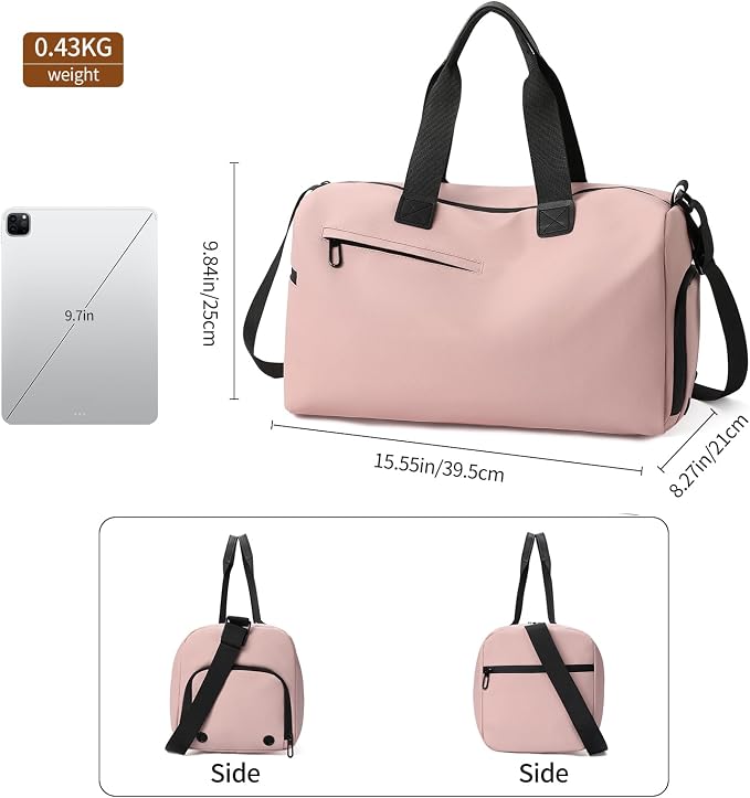 Handbag for Women Yoga Bag Large Capacity Yoga Pad Buckle with Shoe Compartment Water Bottle Sports Gym Bag Travel