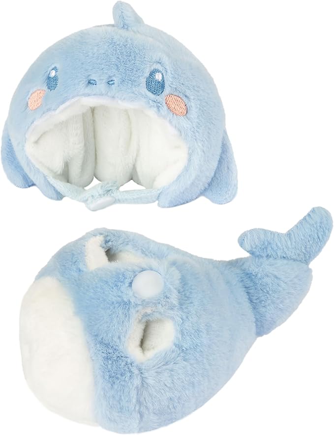 17cm Doll Clothes for Labubu - Plush Clothes for Dolls Outfit - Accessories for 17cm Dolls Clothes -Cute Shark Costume, No Doll Included