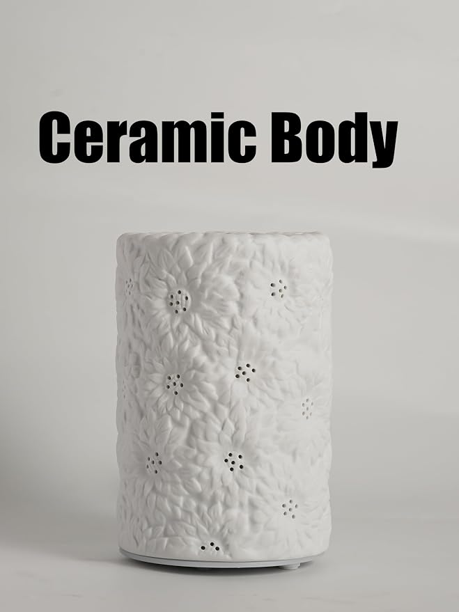 Ceramic Essential Oil Diffusers,Small Cute for Office, Home for Aromatherapy,Bedroom Humidifier Air Fragrance,Room Scent, Smell,Light Decor para Casa De Essentials Aesthetic Aroma (D)