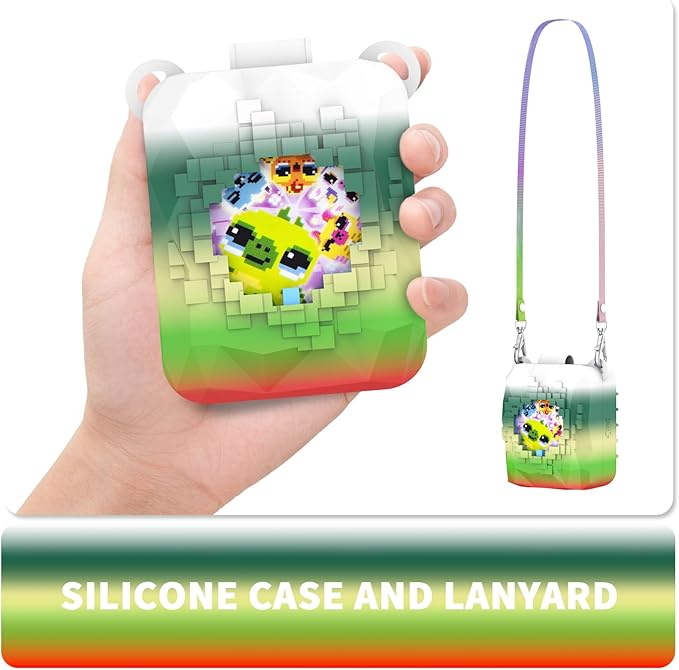 Soft Silicone Case for Bitzee Magicals Interactive Toy Digital Pet, Shockproof and Protective Carrying Case for Bitzee Magicals Virtual Electronic Pets with Lanyard (Mint Green)