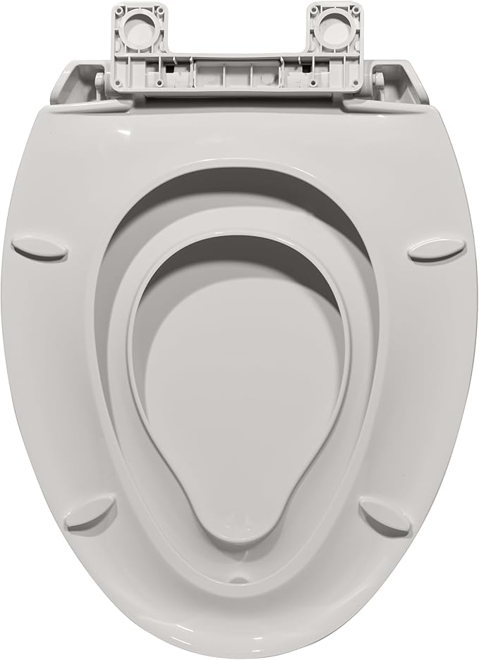 Toilet Seat Cover Elongated with Toddler Toilet Seat – Potty Training Toilets for Kids and Adults, Soft Close PP Toilet Seats with Built-in Child Seat, Almond