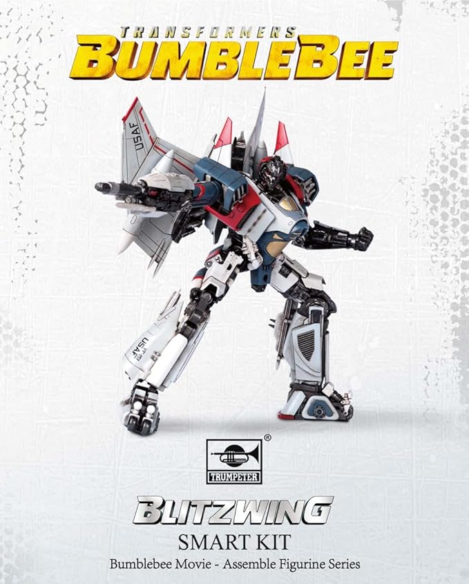 Blitzwing Figure Model Kit – Phantom II Fighter Easy to Assemble 3D Articulated Action Pre Painted Collectible Series Toys Hobby 08101
