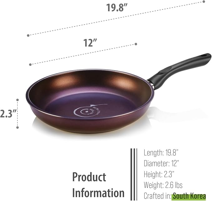 TECHEF - Art Pan Collection, 12-in Nonstick Frying Pan, Made in Korea (Frying Pan 12-in)