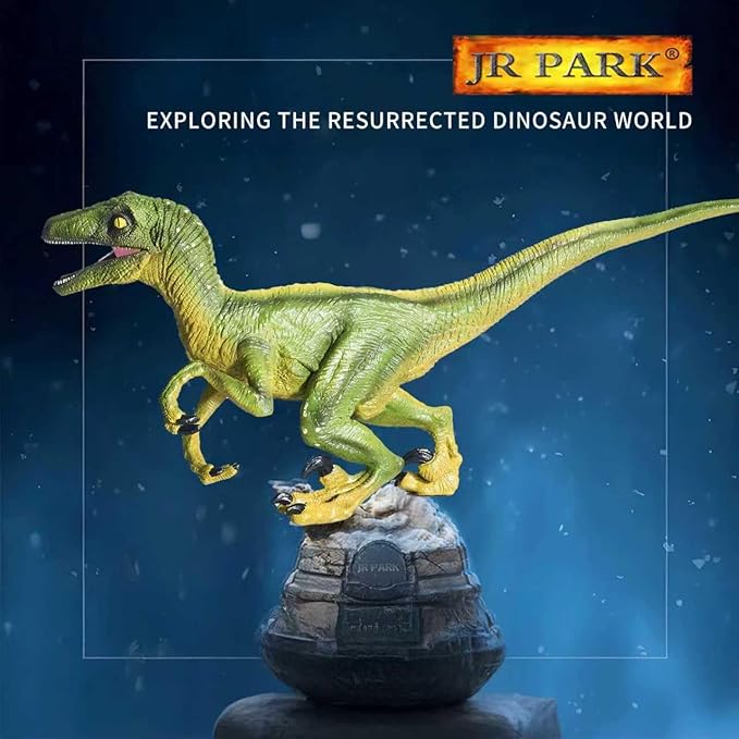 Large Dinosaur Toy, 15.6 inch Velociraptor Figure, Realistic with Movable Jaw, Educational Model, Perfect for Collectors, Dinosaur Fans, Birthday Gift