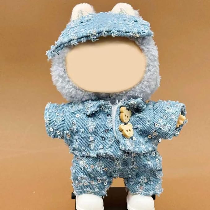 17cm Doll Clothes Set (No Doll) – 3-Pack Handmade Outfits with Accessories for 6.7” Dolls, Premium Cotton Clothing with Gift-Ready Packaging, Perfect for Dress-Up and Collectors (F10, 3)