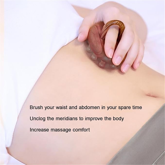 Multifunctional Wood Therapy Massage Tools Meridian Pressure Brush & Cellulite Brush for Scalp Stimulation Body Shaping & Muscle Recovery(7 Nails-Set)