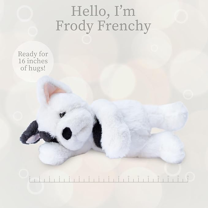 World's Softest Plush Frody Frenchy, Lushee Large 16" Stuffed Animal for Baby, Toddler, Kids, Adults, Frenchy Plush Toy Soft, Huggable Frenchy Adorable Toy Made from Kid-Friendly, Quality Materials
