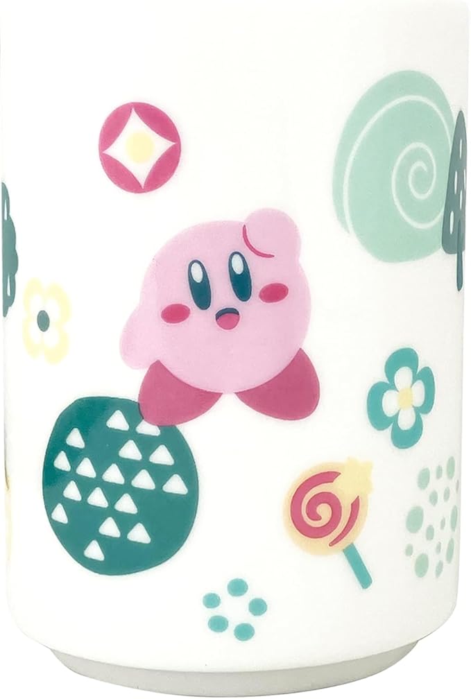 Kirby Japanese Tea Cup (Forest) – 10.48oz Ceramic, Cute Character Design, Collectible Drinkware