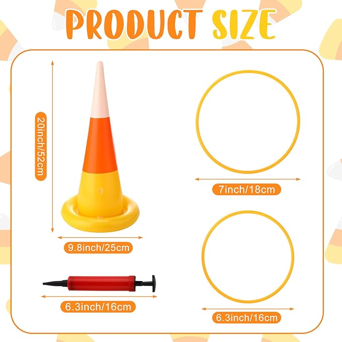 Soulchen Easter Inflatable Games Inflatable Eggs Ring Toss Game with Plastic Rings and 1 Air Pump Easter Party Games Festival Decorations Supplies Spring Indoor Outdoor