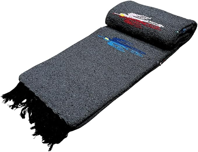 Open Road Goods Mexican Thunderbird Yoga Blanket, Handwoven Throw for Yoga, Meditation, and Home Décor – Versatile Blanket for Beach, Picnic, Camping, or Outdoor Use