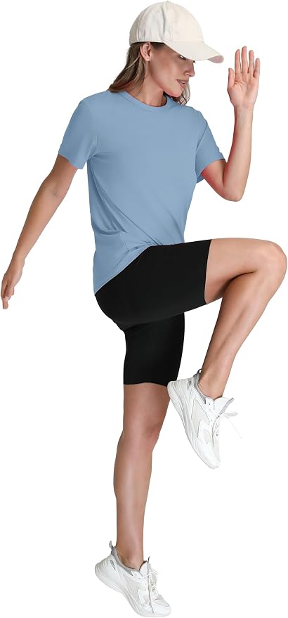 OFEEFAN Workout Tops for Women UPF 50+ Breathable Quick Dry Loose Fit T Shirt Outdoor Yoga Running Hiking Gym Tee Top