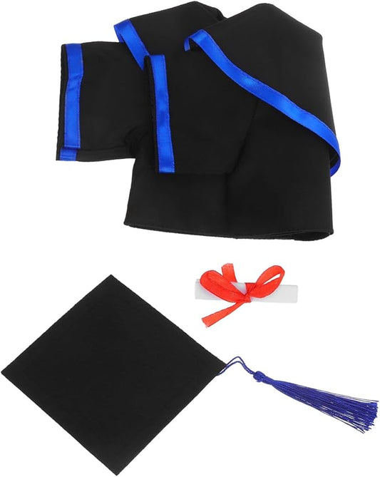 IMIKEYA Miniature Graduation Robe for Dolls Plush Outfit Cap for Decorative Play