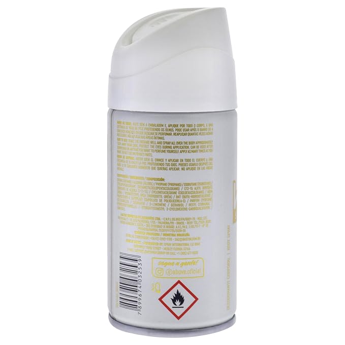 ABOVE White Series Body Spray, Jade, 2.12 oz - Deodorant Spray - Masks Perspiration Odors - Long-Lasting Dry Spray - Paraben-Free - Cruelty-Free