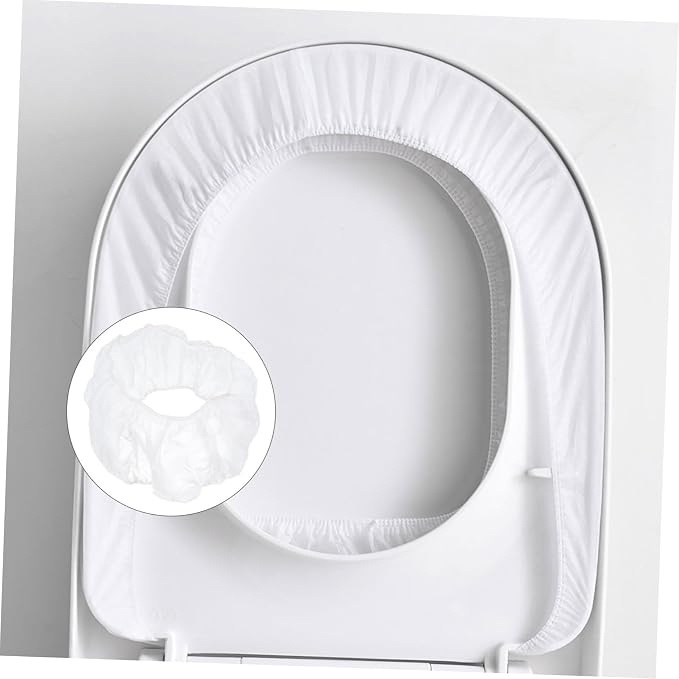 30pcs Disposable Toilet Seat Cover Non-Woven Potty Seat Protectors Travel-Friendly Cushions for Adults for Hospital Hotel Camping and Outings