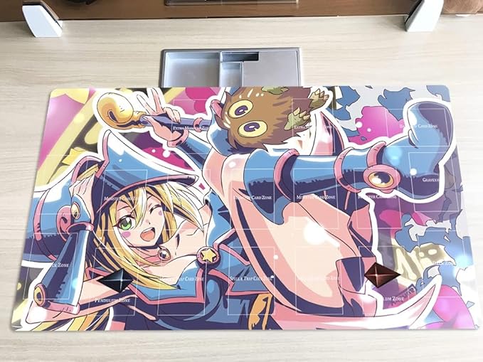 New Playmat Dark Magician Girl Kuriboh CCG TCG Trading Card Game Mat + Free Bag (ZD014-869-A)