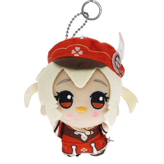 KOOLIYA Small Size Genshin Impact Figure Plush Doll - Klee (4 inch), Keychain Anime Figure Soft Stuffed Gift for Game Fans (Klee)