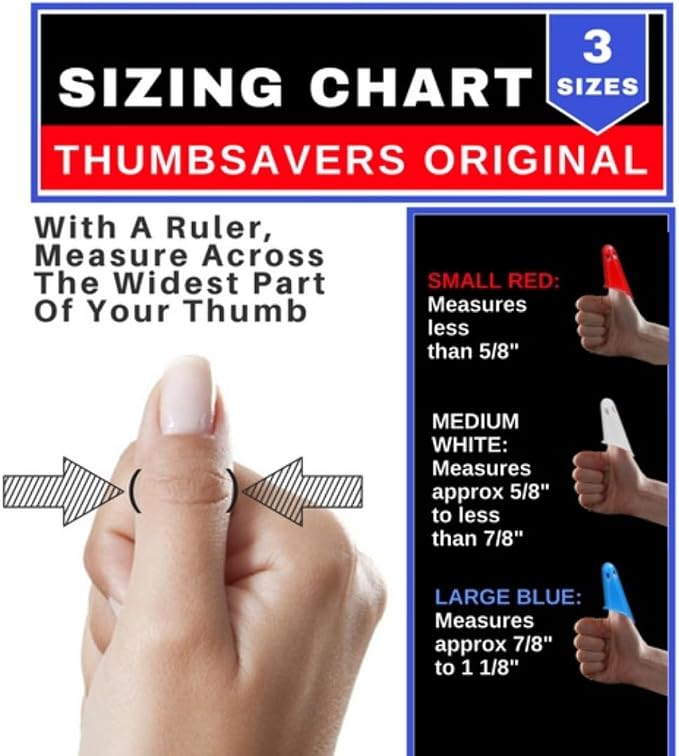 Thumbsavers Massage Tool for Deep Tissue and Trigger Point Massage – Thumb and Joint Support for Massage Therapists, Chiropractors and Physical Therapists – Hand Protection Aid (Medium, White)