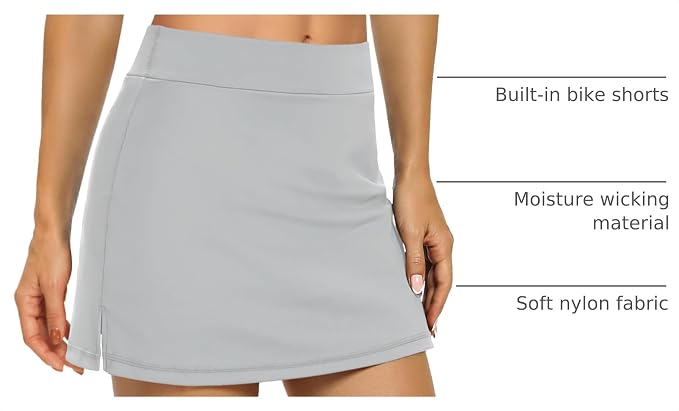 LouKeith Tennis Skirts for Women Golf Athletic Activewear Skorts Mini Summer Workout Running Shorts with Pockets