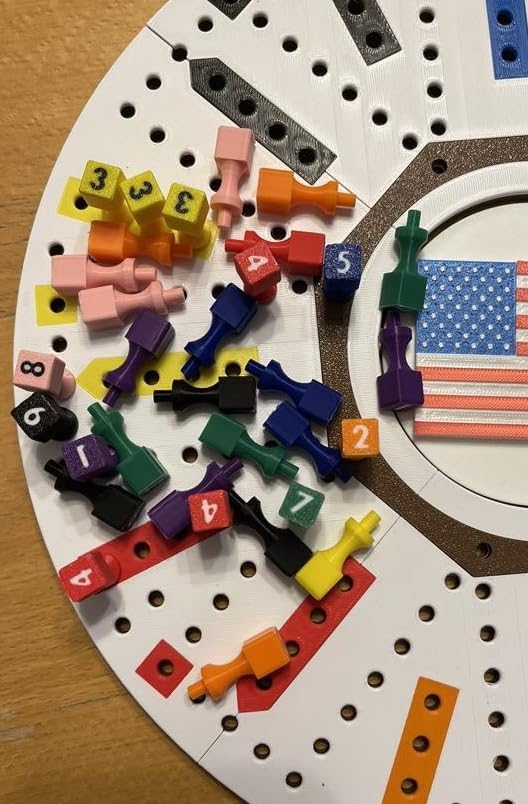 3D Printed 8 Player Travel Dirty Board Game
