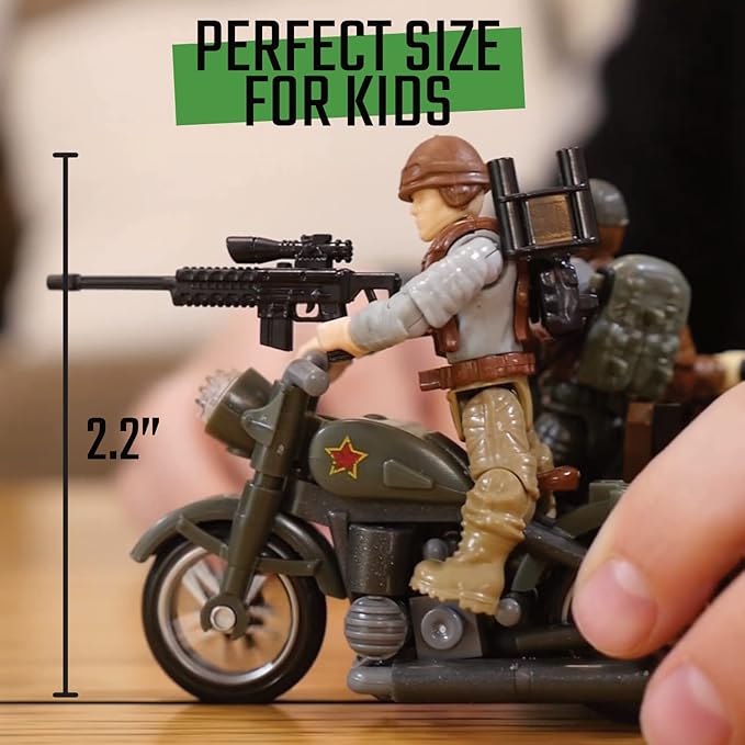 Special Forces Mini Action Figure toy Ages 8-12+ Includes 3 Military Building Sets 6 Soldier Figures Designed as an Educational Gift for Military Enthusiasts. Kids & Parents Quality Family Time 356Pcs