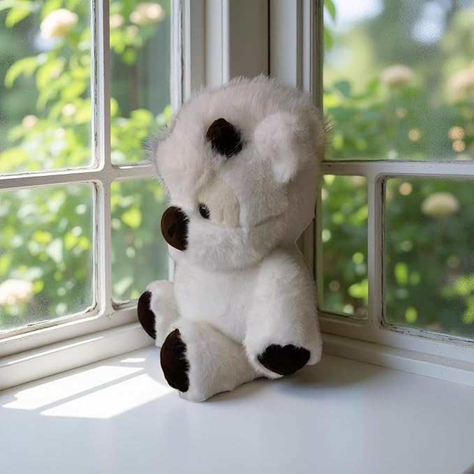 17" Highland Cow Plush Toy - Ultra Soft Stuffed Animal, Cute Scottish Cow Plushie for Nursery Decor & Kids Gift(White)