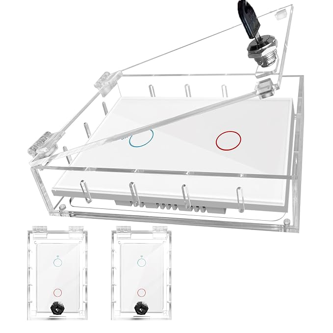 Switch Cover,Baby Proof Light Outlet Covers,Child Safety Switch Plate Guard,Wall Plug Box,Kids Electrical Protector Box Fits All Outlet 4.95" H X 3.35" W X 1.77" D or Smaller (2 Pack)