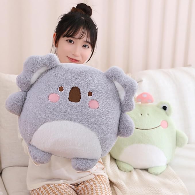 Koala Plush Pillow Cute Koala Stuffed Animal Pillow Kids' Koala Plush Toy Cuddly Animal Plush Pillow Gift for Boys Girls,Koala