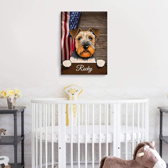 Custom Wooden Jigsaw Puzzles with Your Dog's Name on Wales Terrier Art Print - 300 500 1000PCS Puzzles Game and Home Wall Decor