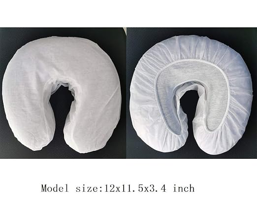 ZMDREAM Headrest Covers Fitted Disposable Massage Face Cradle Covers Stretchy Universal Size Black 600PCS