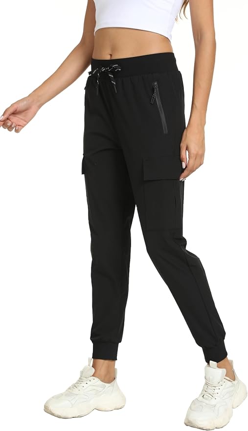 Women's Joggers Cargo Pants Lightweight Quick Dry Hiking Running Pants for Athletic Casual & Outdoor