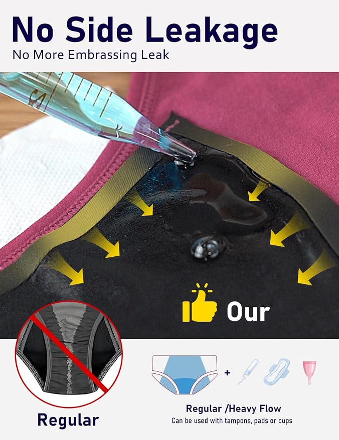 ALLBASE No-side-leaks Leakproof 2.0 Heavy Flow Period Underwear for Women